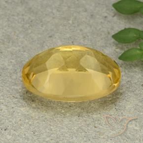 Citrino Dorado medio natural de 5.73 ct, Ovalada, VVS-VS