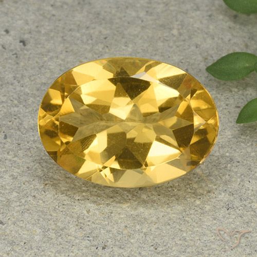 5.43ct Natural Naranja dorado Citrino, Ovalada, VVS-VS