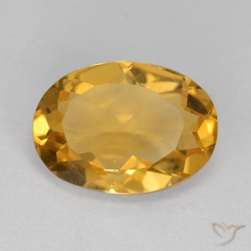 4.68ct Natural Naranja dorado intenso Citrino, Ovalada, VVS-VS