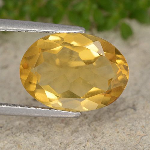 3.91ct Natural Dorado oscuro Citrino, Ovalada, VVS-VS