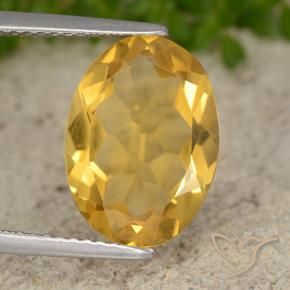 Citrino Dorado oscuro natural de 3.91 ct, Ovalada, VVS-VS