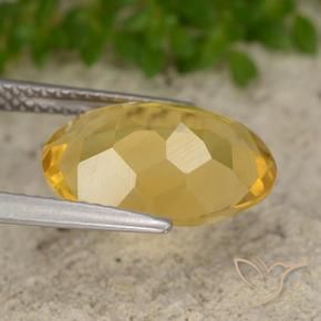 Citrino Dorado oscuro natural de 3.91 ct, Ovalada, VVS-VS