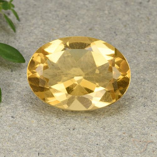 4.46ct Natural Dorado claro medio Citrino, Ovalada, VVS-VS
