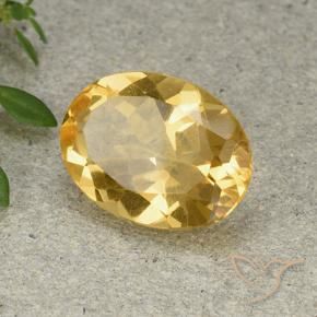 Citrino Dorado claro medio natural de 4.46 ct, Ovalada, VVS-VS