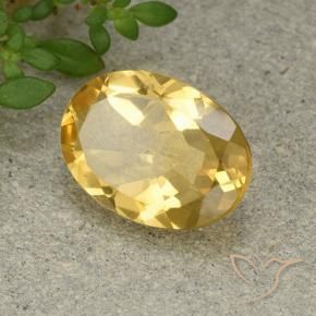 Citrino Naranja dorado natural de 5.18 ct, Ovalada, VVS-VS