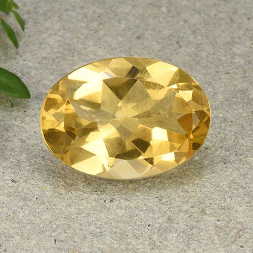 5.00ct Natural Naranja dorado Citrino, Ovalada, VVS-VS