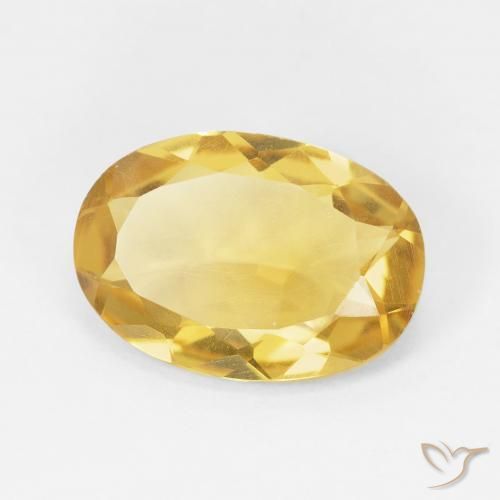 Citrino Dorado natural de 4.37 ct, Ovalada, VVS-VS
