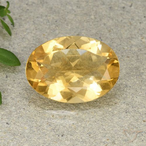 4.41ct Natural Naranja dorado Citrino, Ovalada, VVS-VS