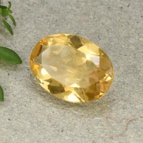 Citrino Naranja dorado natural de 4.41 ct, Ovalada, VVS-VS
