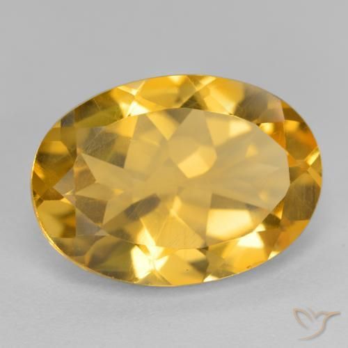 Citrino Naranja dorado intenso natural de 5.08 ct, Ovalada, VVS-VS