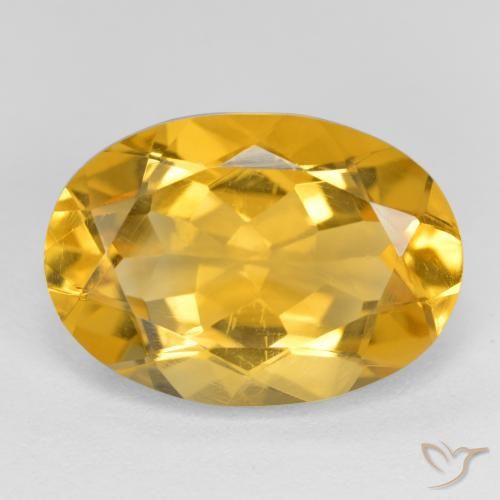 4.83ct Natural Dorado medio Citrino, Ovalada, VVS-VS