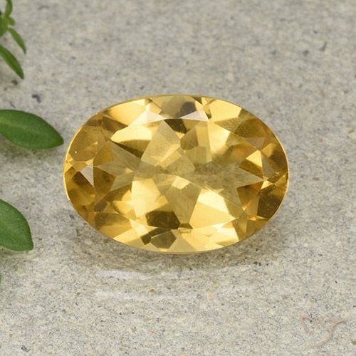 4.67ct Natural Naranja dorado Citrino, Ovalada, VVS-VS