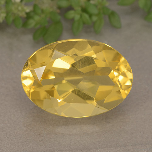 Citrino amarillo natural de 5,55 ct, corte óvalo, VVS-VS