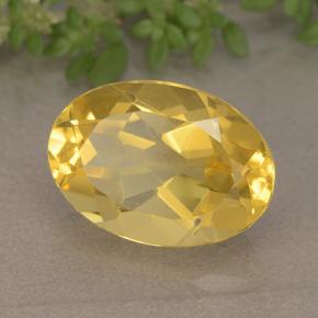 Citrino amarillo natural de 5,55 ct, corte óvalo, VVS-VS