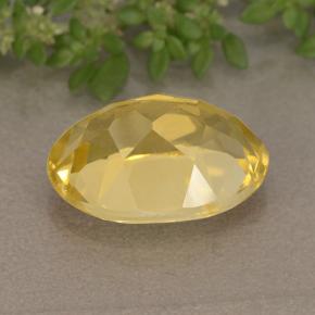 Citrino amarillo natural de 5,55 ct, corte óvalo, VVS-VS