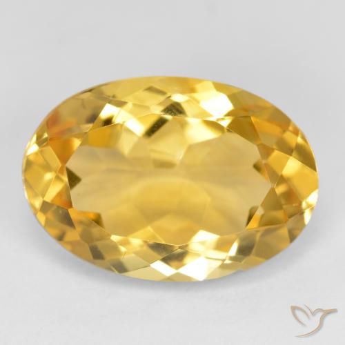 5.30ct Natural Naranja dorado Citrino, Ovalada, VVS