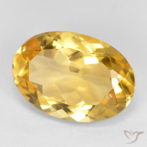 Citrino Naranja dorado natural de 5.30 ct, Ovalada, VVS