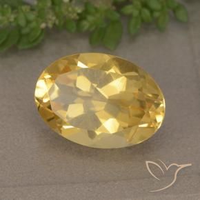 Citrino Dorado intenso natural de 5.46 ct, Ovalada, VVS-VS