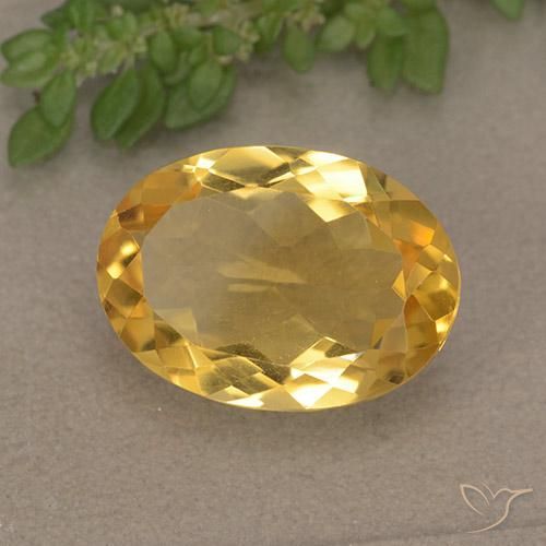 Citrino Dorado oscuro natural de 4.89 ct, Ovalada, VVS-VS