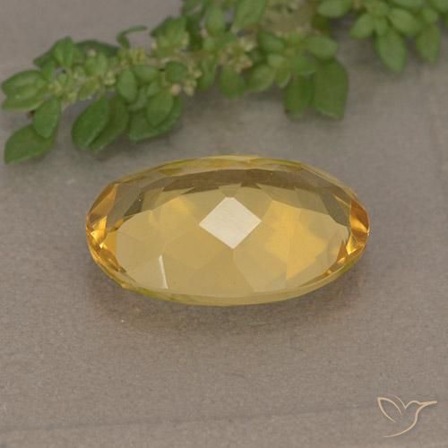 Citrino Dorado oscuro natural de 4.89 ct, Ovalada, VVS-VS