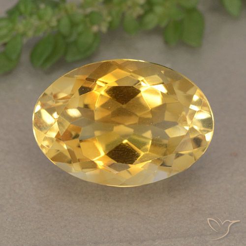 5.65ct Natural Naranja dorado Citrino, Ovalada, VVS