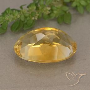 Citrino Naranja dorado natural de 5.65 ct, Ovalada, VVS