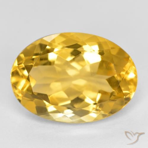 5.37ct Natural Dorado medio Citrino, Ovalada, VVS