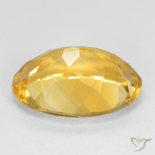 Citrino Dorado medio natural de 5.37 ct, Ovalada, VVS