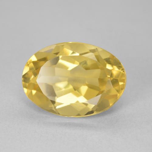 Citrino Dorado medio natural de 6.51 ct, Ovalada, VVS