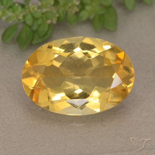 4.38ct Natural Naranja dorado Citrino, Ovalada, VVS