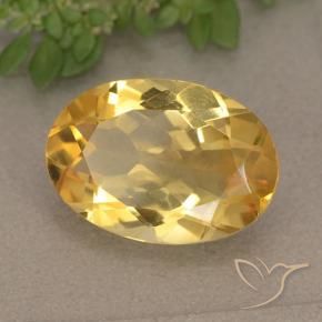 Citrino Naranja dorado natural de 4.38 ct, Ovalada, VVS