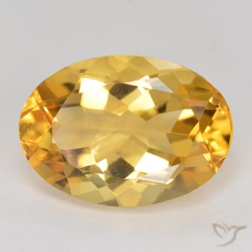 5.42ct Natural Naranja dorado intenso Citrino, Ovalada, VVS
