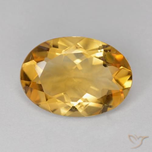 4.19ct Natural Naranja dorado Citrino, Ovalada, VVS-VS