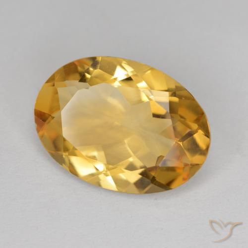 Citrino Naranja dorado natural de 4.19 ct, Ovalada, VVS-VS