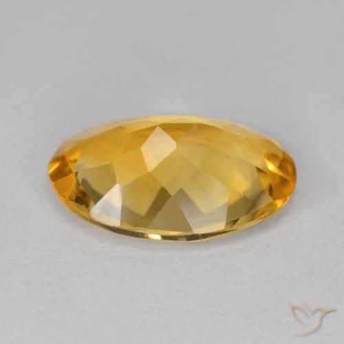 Citrino Naranja dorado natural de 4.19 ct, Ovalada, VVS-VS