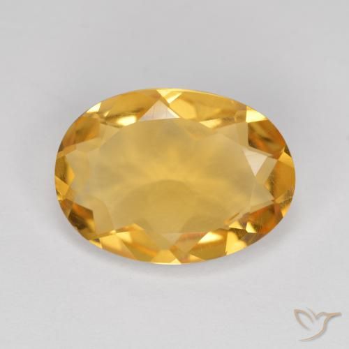 4.01ct Natural Naranja dorado intenso Citrino, Ovalada, VVS-VS