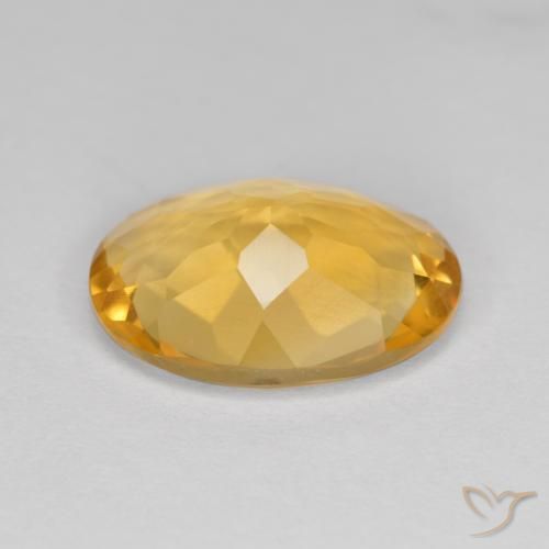 Citrino Naranja dorado intenso natural de 4.01 ct, Ovalada, VVS-VS