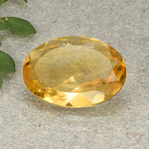 3.95ct Natural Naranja dorado Citrino, Ovalada, VVS-VS