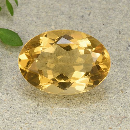 5.30ct Natural Dorado claro medio Citrino, Ovalada, VVS-VS