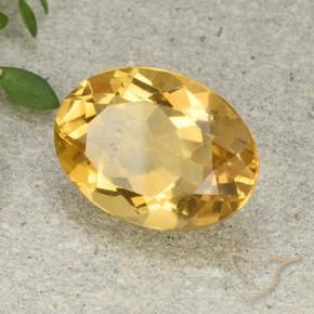 Citrino Dorado claro medio natural de 5.30 ct, Ovalada, VVS-VS