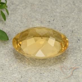 Citrino Dorado claro medio natural de 5.30 ct, Ovalada, VVS-VS