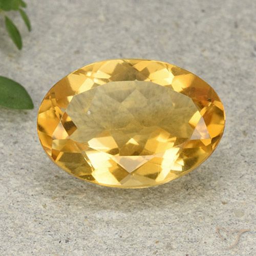 5.05ct Natural Dorado medio Citrino, Ovalada, VVS-VS