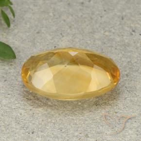 Citrino Dorado medio natural de 5.05 ct, Ovalada, VVS-VS