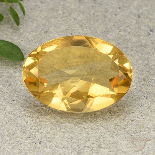 4.52ct Natural Dorado oscuro medio Citrino, Ovalada, VVS-VS