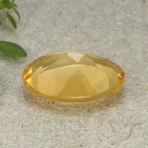 Citrino Dorado oscuro medio natural de 4.52 ct, Ovalada, VVS-VS