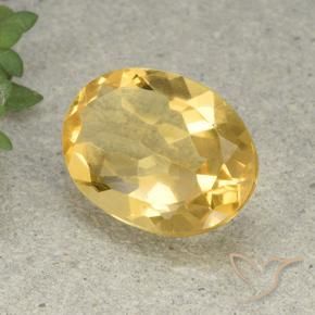 Citrino Dorado natural de 4.38 ct, Ovalada, VVS-VS