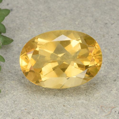 5.55ct Natural Naranja dorado Citrino, Ovalada, VS
