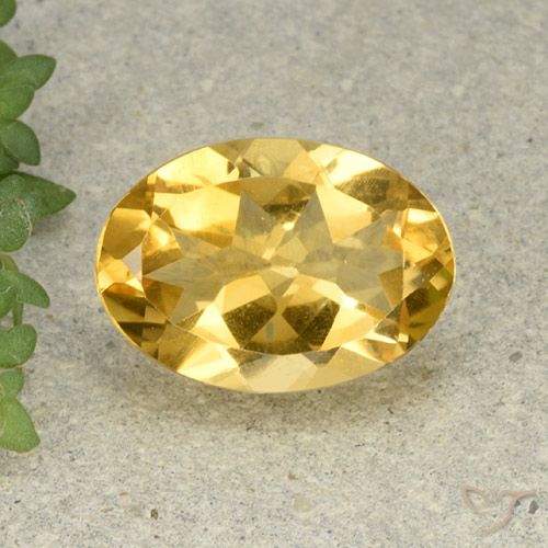 4.96ct Natural Naranja dorado Citrino, Ovalada, VVS-VS