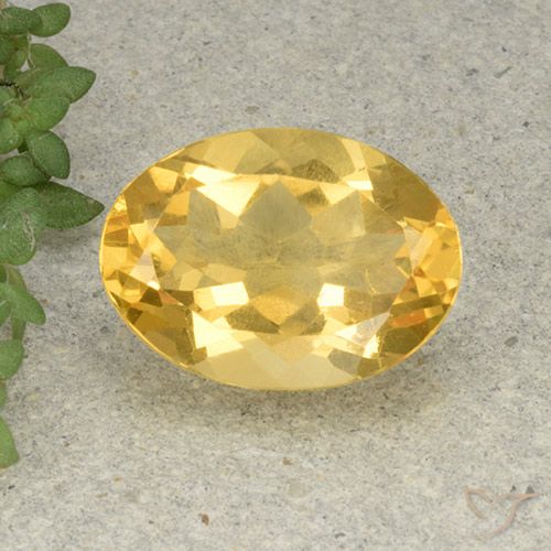 5.55ct Natural Dorado medio Citrino, Ovalada, VVS-VS
