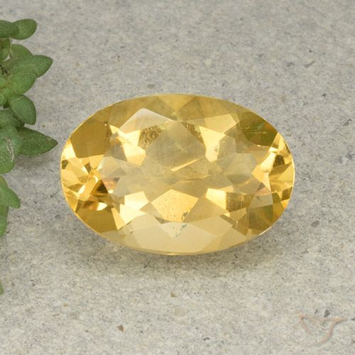 5.08ct Natural Naranja dorado Citrino, Ovalada, VVS-VS